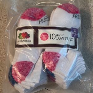 NEW, Girls low socks, white